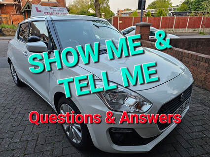 Show me & Tell me questions and answers from the DVSA / GOV website.